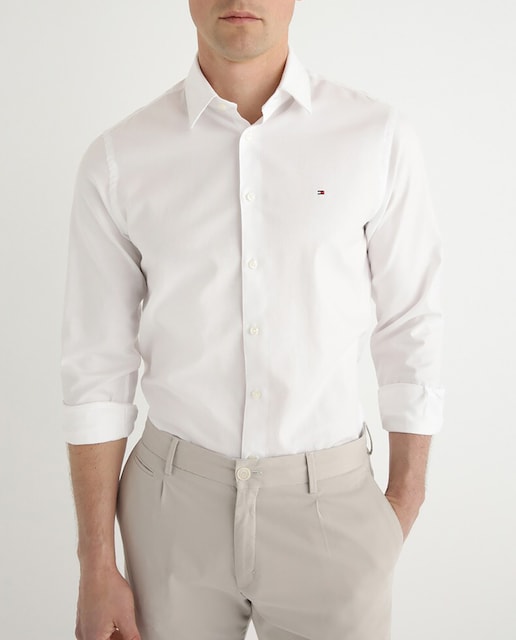 Imagen 0 de Camisa de hombre slim lisa twill blanca