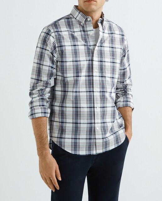 Imagen 0 de Camisa de hombre popelín estampado cuadros