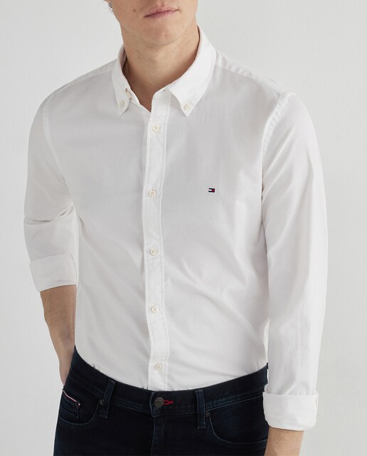 Imagen 0 de Camisa de hombre slim lisa blanca