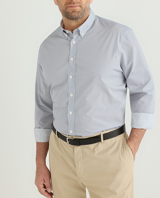 Imagen 0 de Camisa de hombre classic fit estampada anclas azul tallas grandes