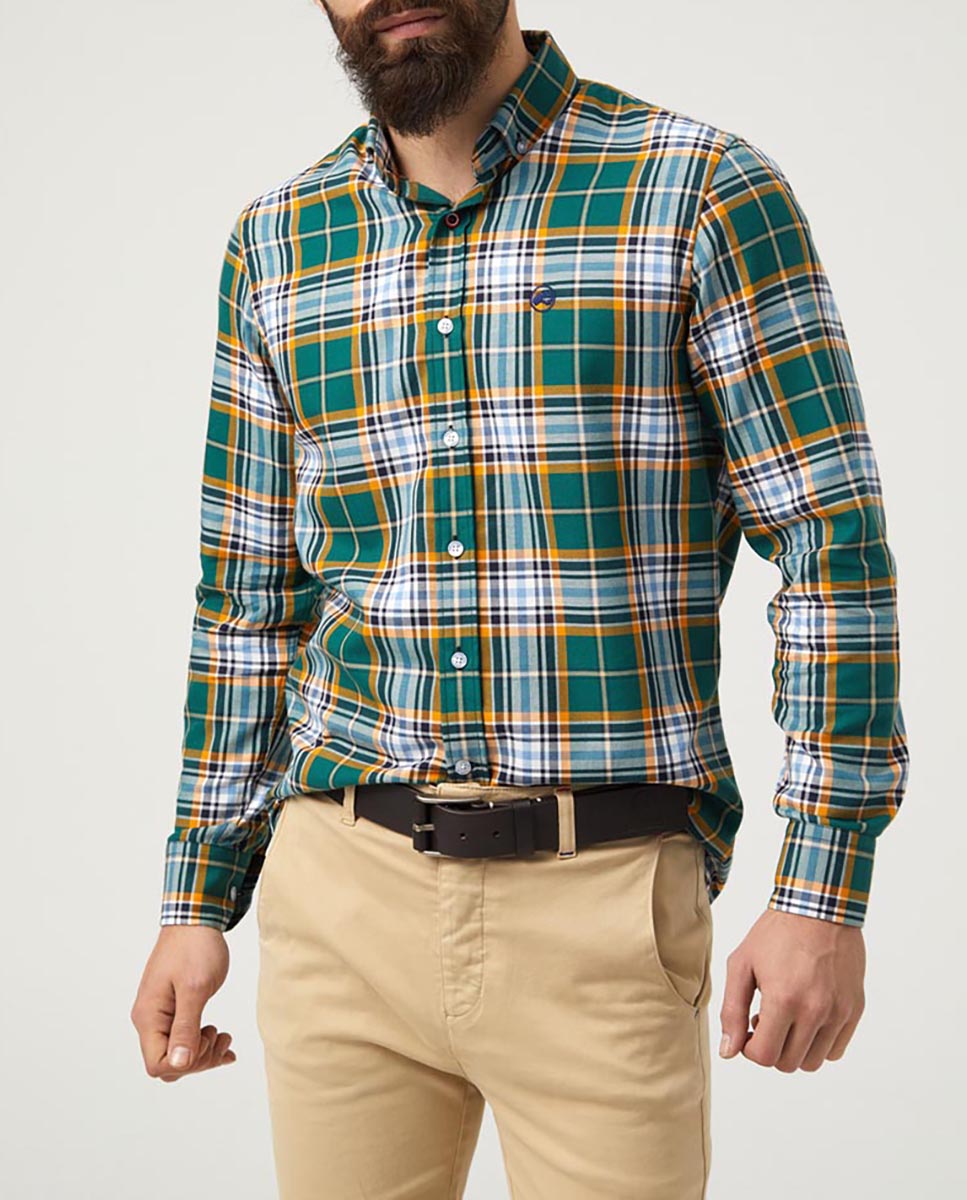 Imagen 0 de Camisa de hombre de cuadros, corte slim