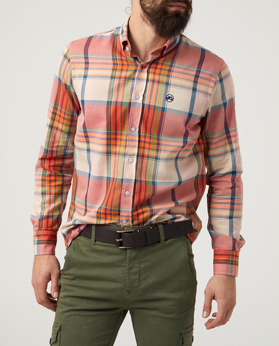 Imagen 0 de Camisa de hombre de cuadros, corte slim
