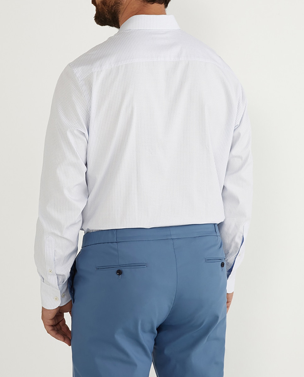 Imagen 0 de Camisa de hombre classic fit con microdibujo tallas grandes