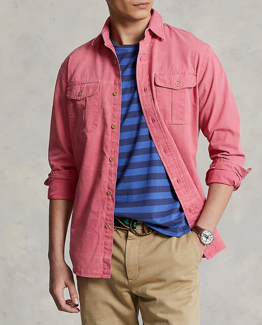 Imagen 0 de Camisa de hombre de algodón regular fit manga larga