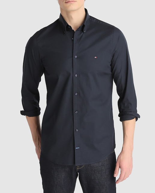 Imagen 0 de Camisa de hombre Tommy Hilfiger slim lisa azul