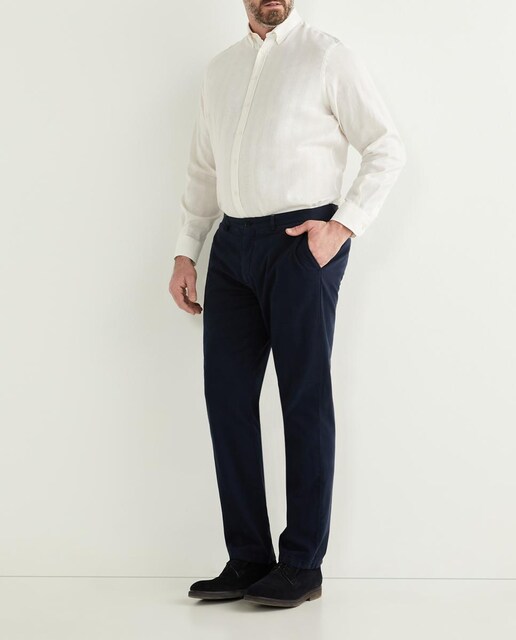 Imagen 0 de Camisa de hombre espiga tallas grandes