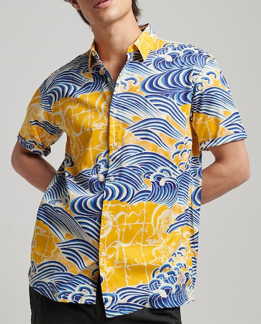 Imagen 0 de Camisa de hombre hawaiana de manga corta Vintage