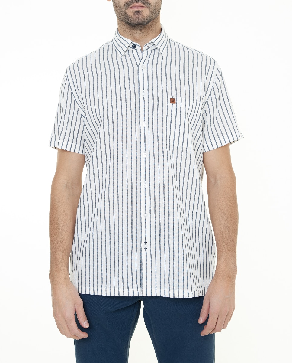 Camisa manga corta rayas finas de hombre — oferta en Primeriti