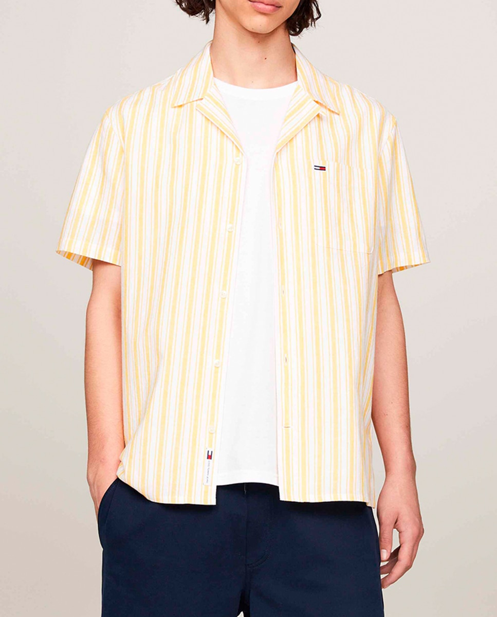Imagen 0 de Camisa de hombre de lino de manga corta