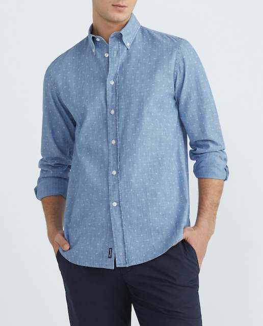 Imagen 0 de Camisa de hombre mini flor lavada classic fit