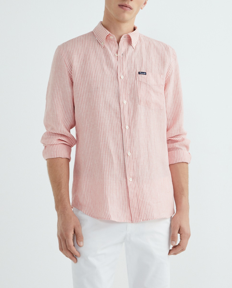 Imagen 0 de Camisa de hombre raya fina classic fit