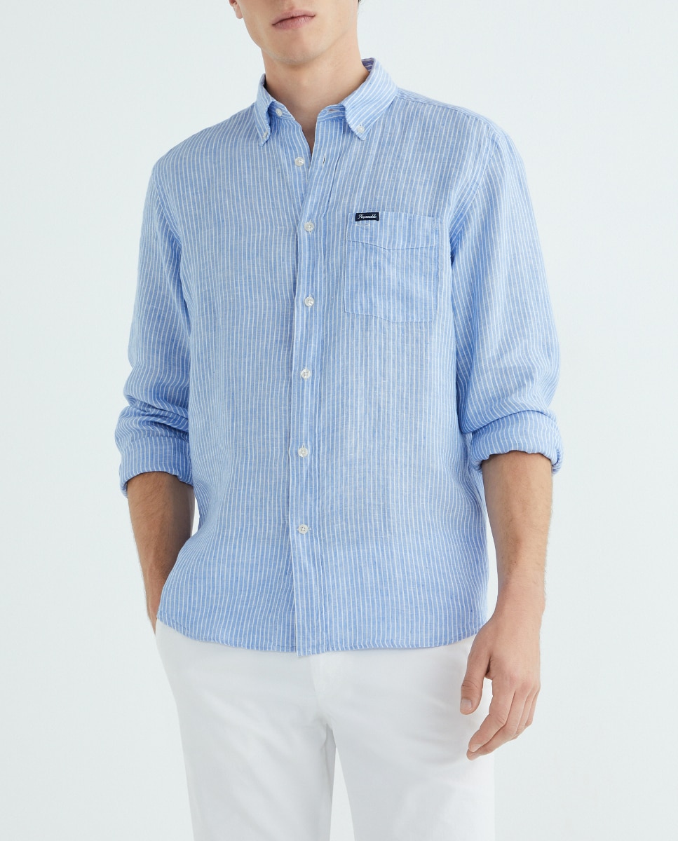 Imagen 0 de Camisa de hombre rayas finas classic fit