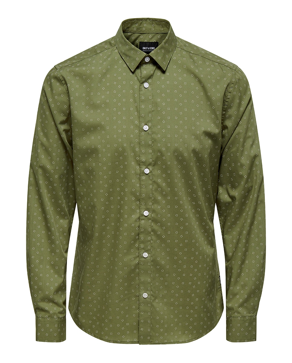 Imagen 0 de Camisa de hombre poplin de color liso. Slim fit.