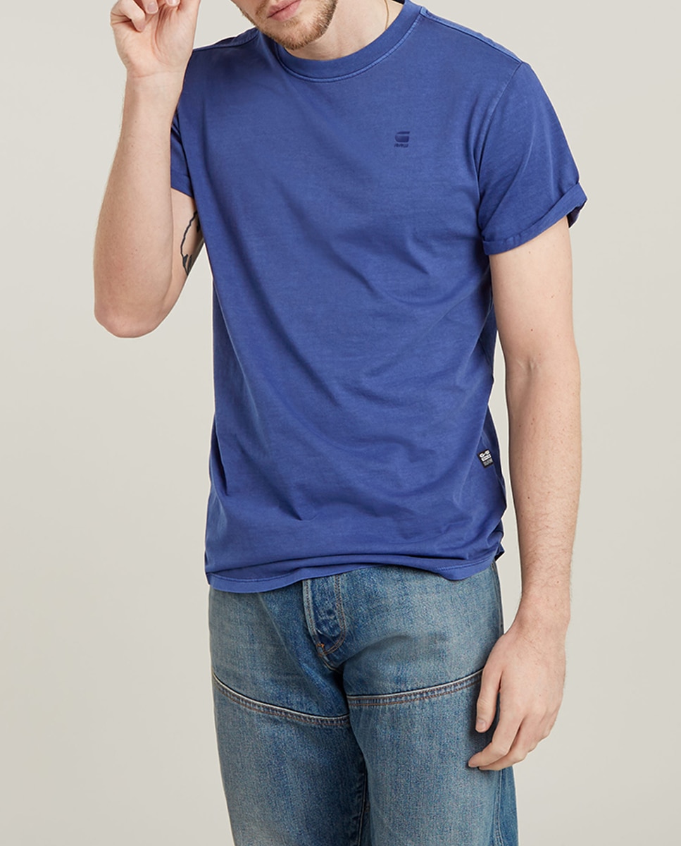 Imagen 0 de Camiseta de hombre gris de manga corta y cuello redondo