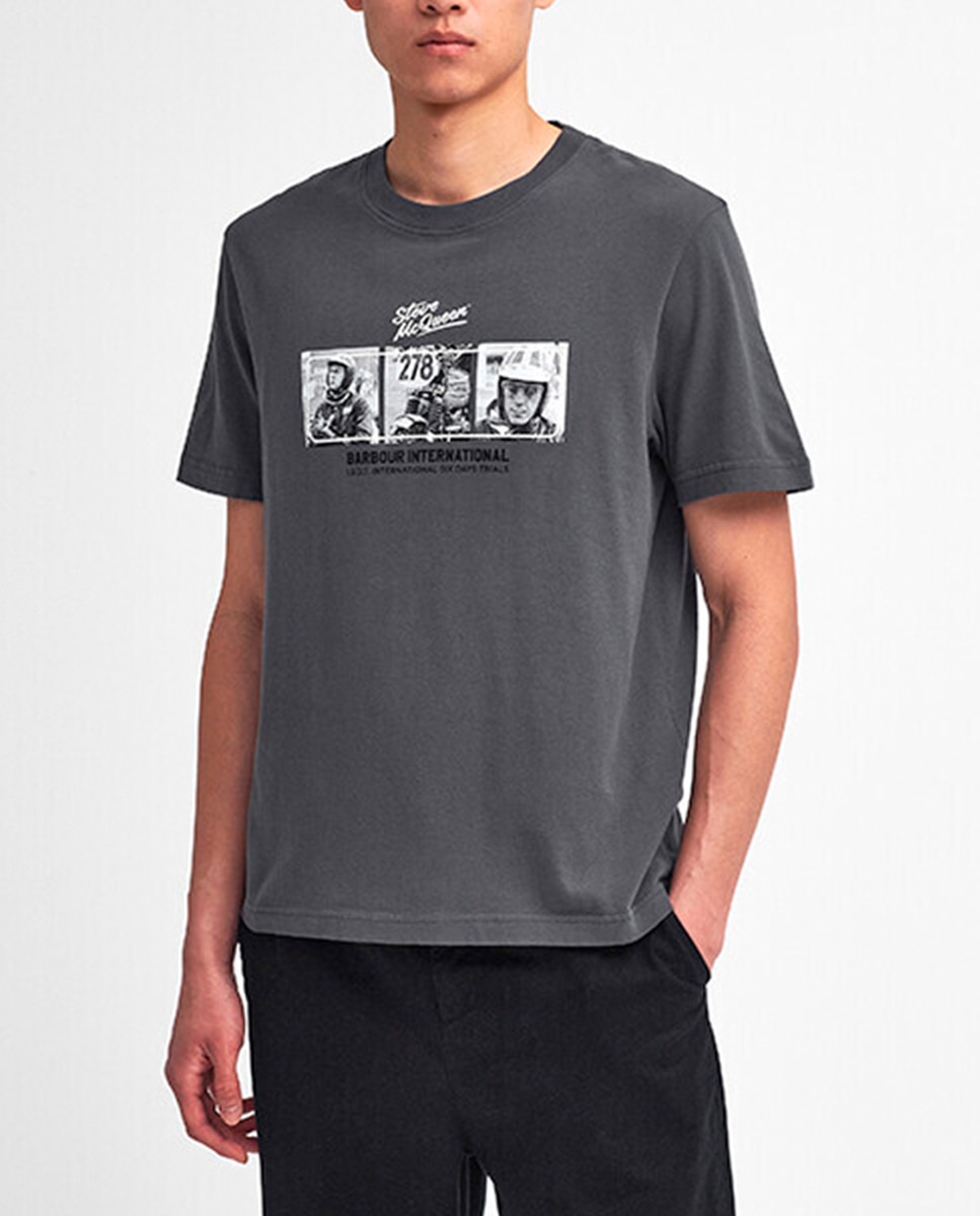 Imagen 0 de Camiseta de hombre de manga corta y cuello redondo