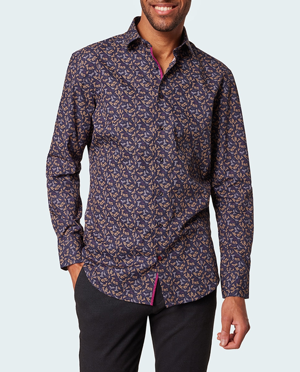 Imagen 0 de Camisa de hombre de popelin estampada