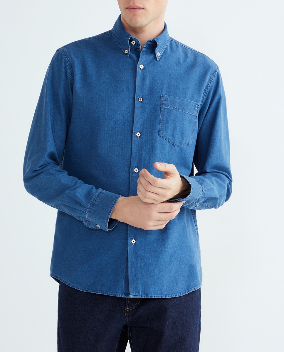 Imagen 0 de Camisa de hombre denim chambré