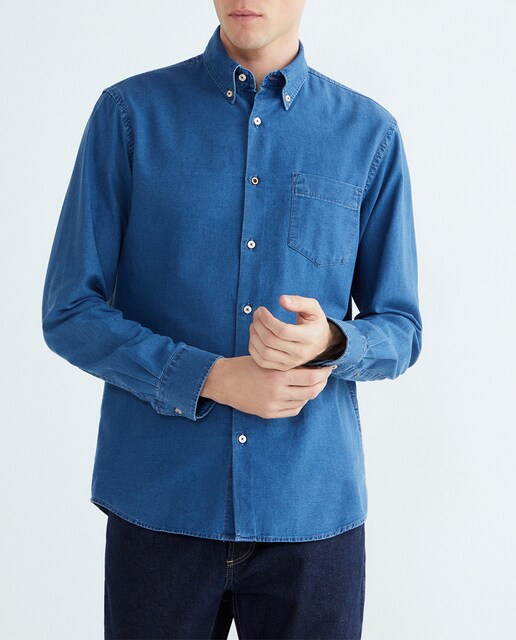 Imagen 0 de Camisa de hombre denim chambré