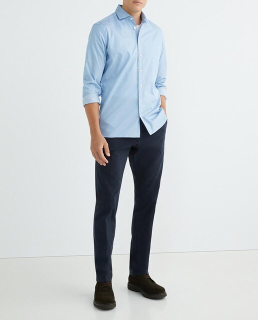 Imagen 0 de Camisa de hombre slim fit tejido doby estampado
