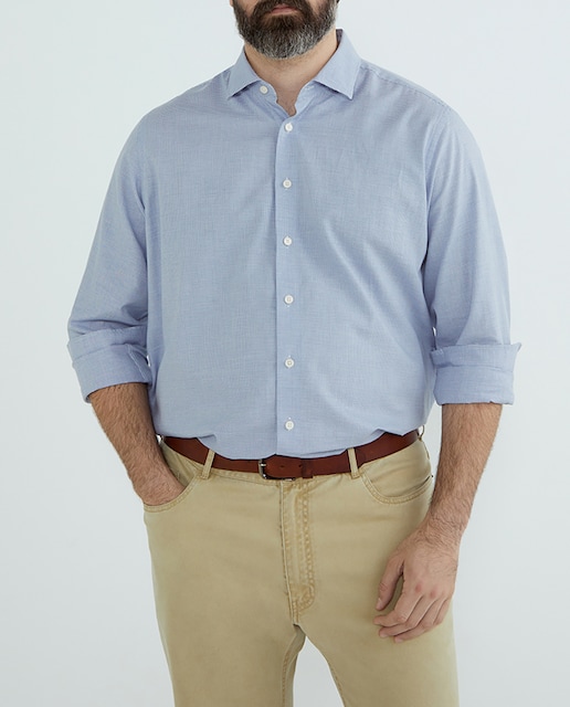 Imagen 0 de Camisa de hombre tallas grandes classic fit en micro pata de gallo tallas grandes