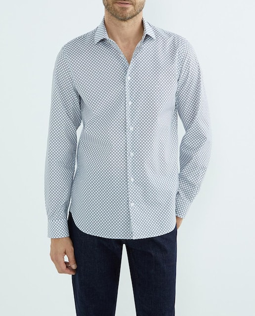 Imagen 0 de Camisa de hombre de vestir custom con estampado all over logo