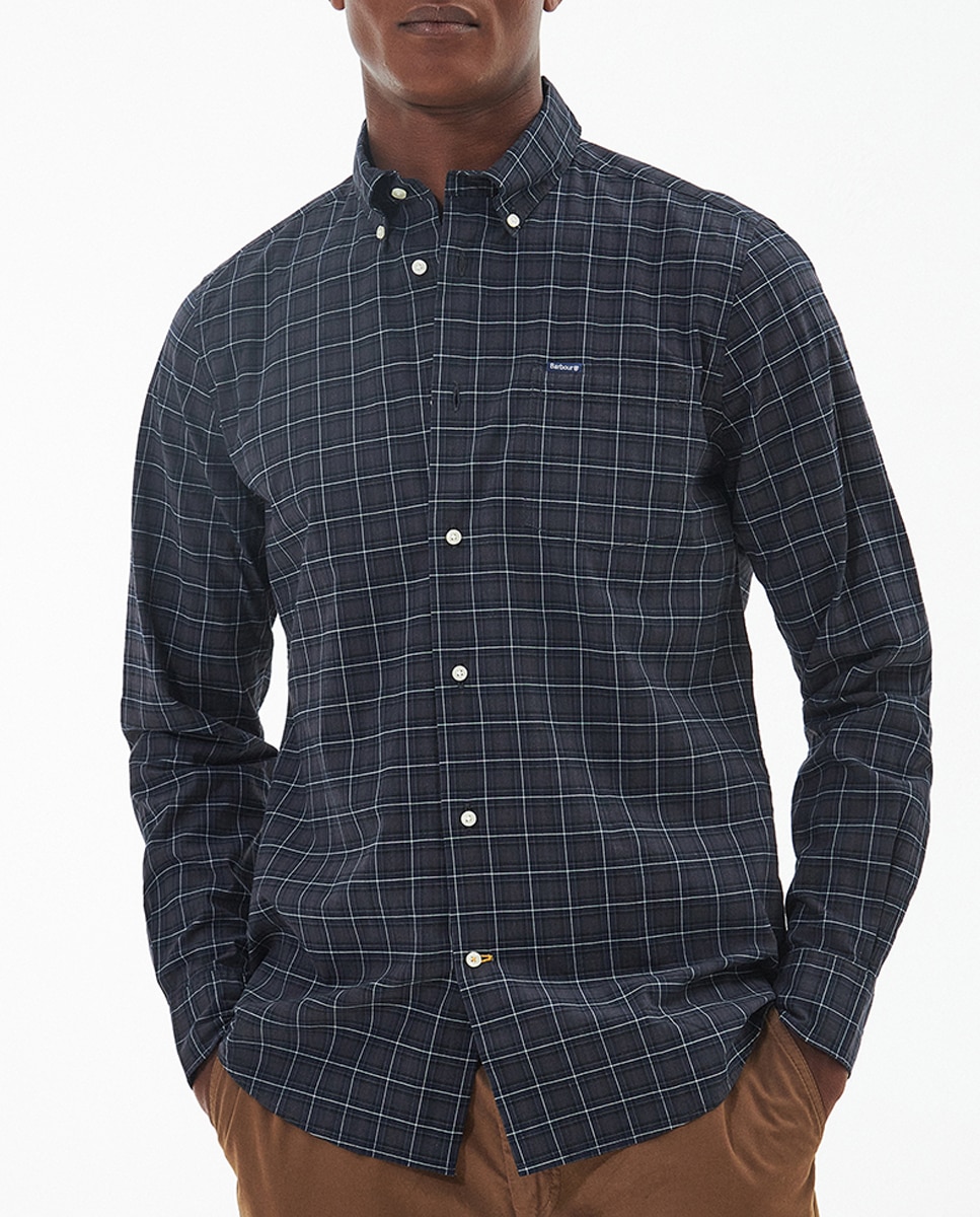 Imagen 0 de Camisa de hombre de manga larga y estampado de cuadros