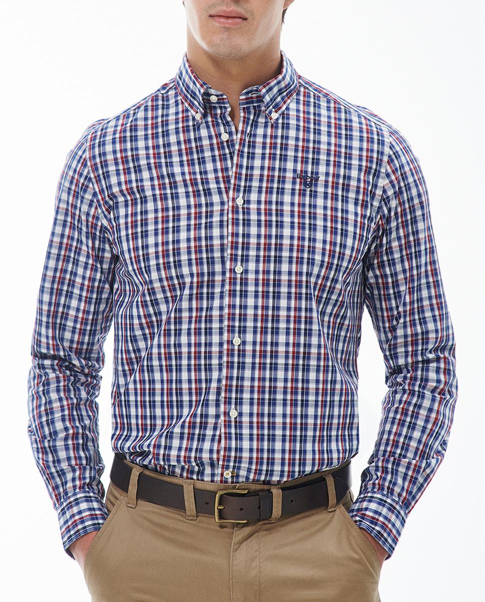 Imagen 0 de Camisa de hombre de manga larga y diseño de cuadros bicolor