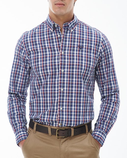 Imagen 0 de Camisa de hombre de manga larga y diseño de cuadros bicolor
