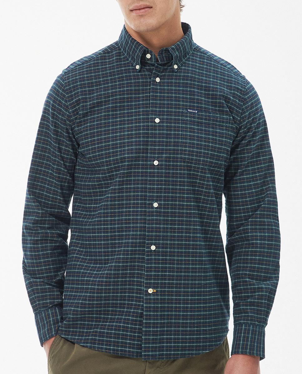 Imagen 0 de Camisa de hombre de manga larga con diseño de microcuadros