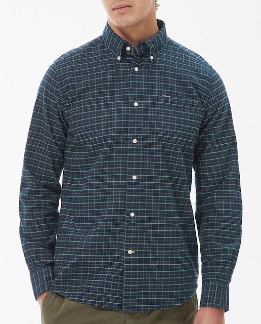 Imagen 0 de Camisa de hombre de manga larga con diseño de microcuadros