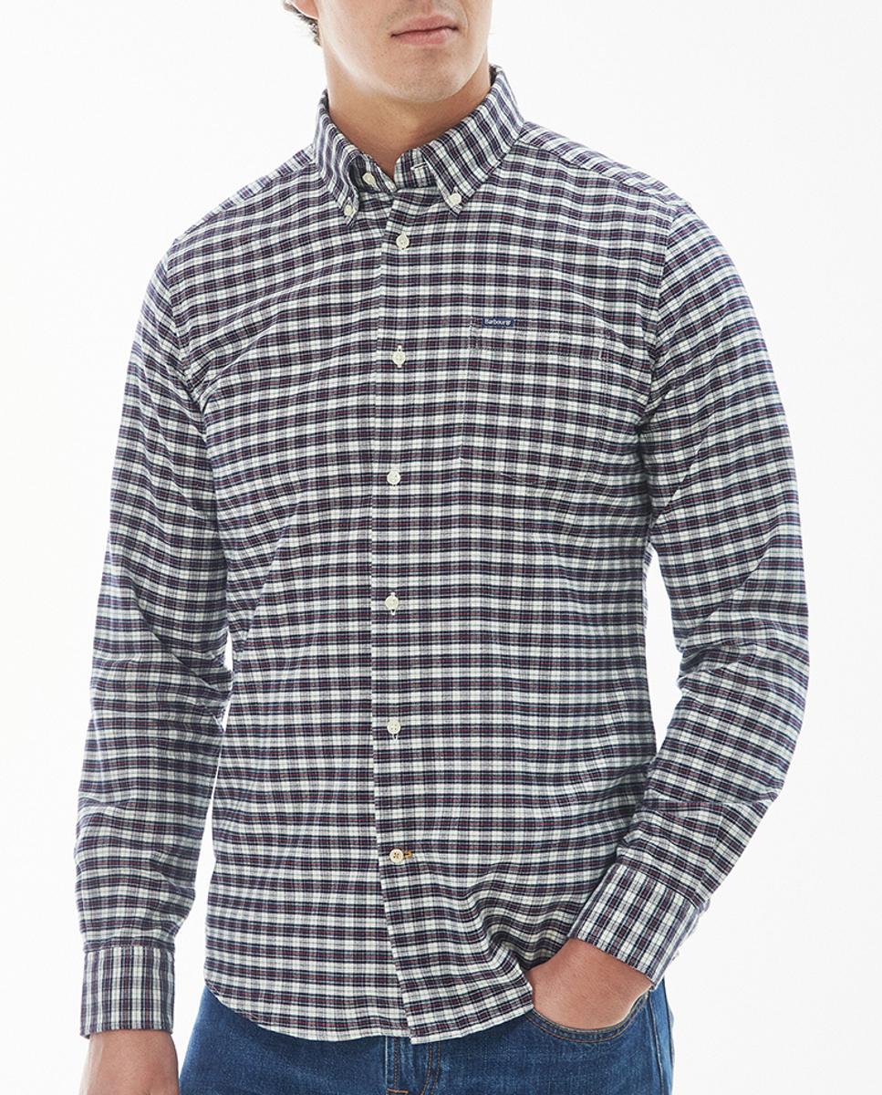 Imagen 0 de Camisa de hombre de manga larga con diseño de microcuadros