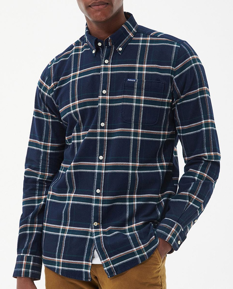 Imagen 0 de Camisa de hombre de manga larga y diseño de cuadros grandes