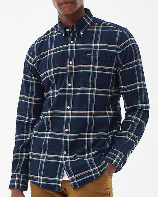 Imagen 0 de Camisa de hombre de manga larga y diseño de cuadros grandes