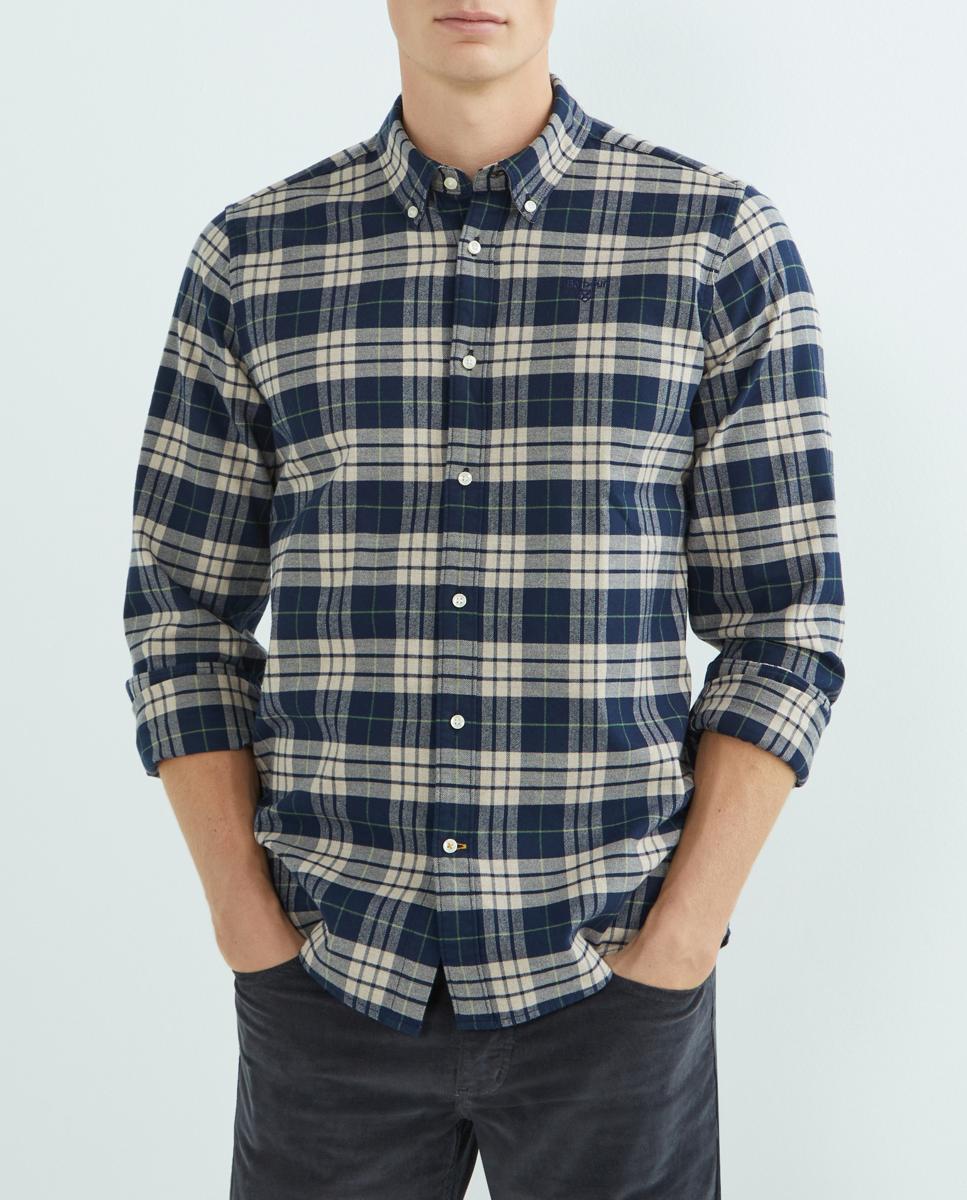 Imagen 0 de Camisa de hombre de manga larga con cuadrados bicolor