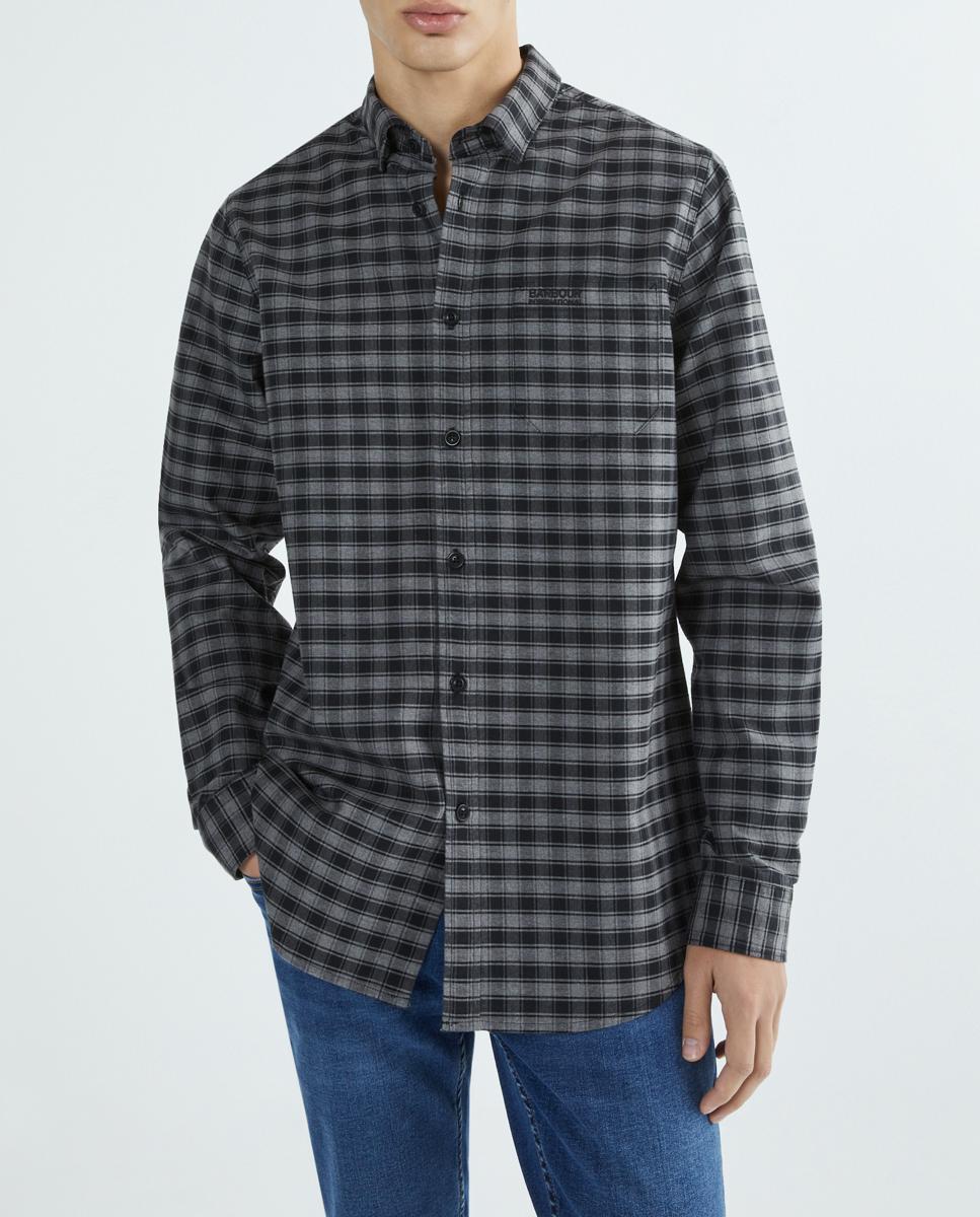 Imagen 0 de Camisa de hombre de manga larga y diseño de cuadros pequeños