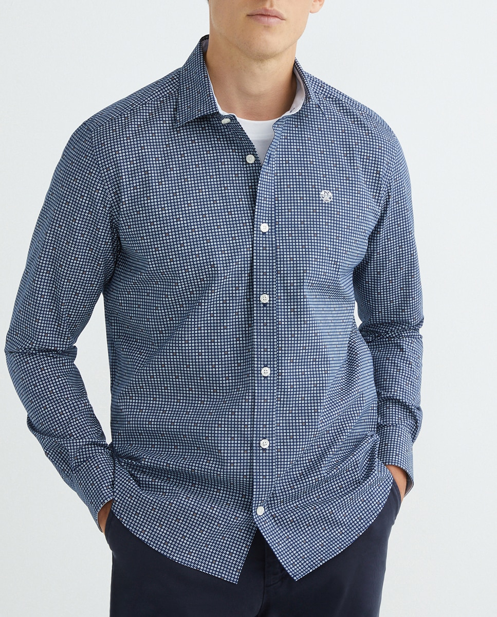 Imagen 0 de Camisa de hombre regular popelín fantasía