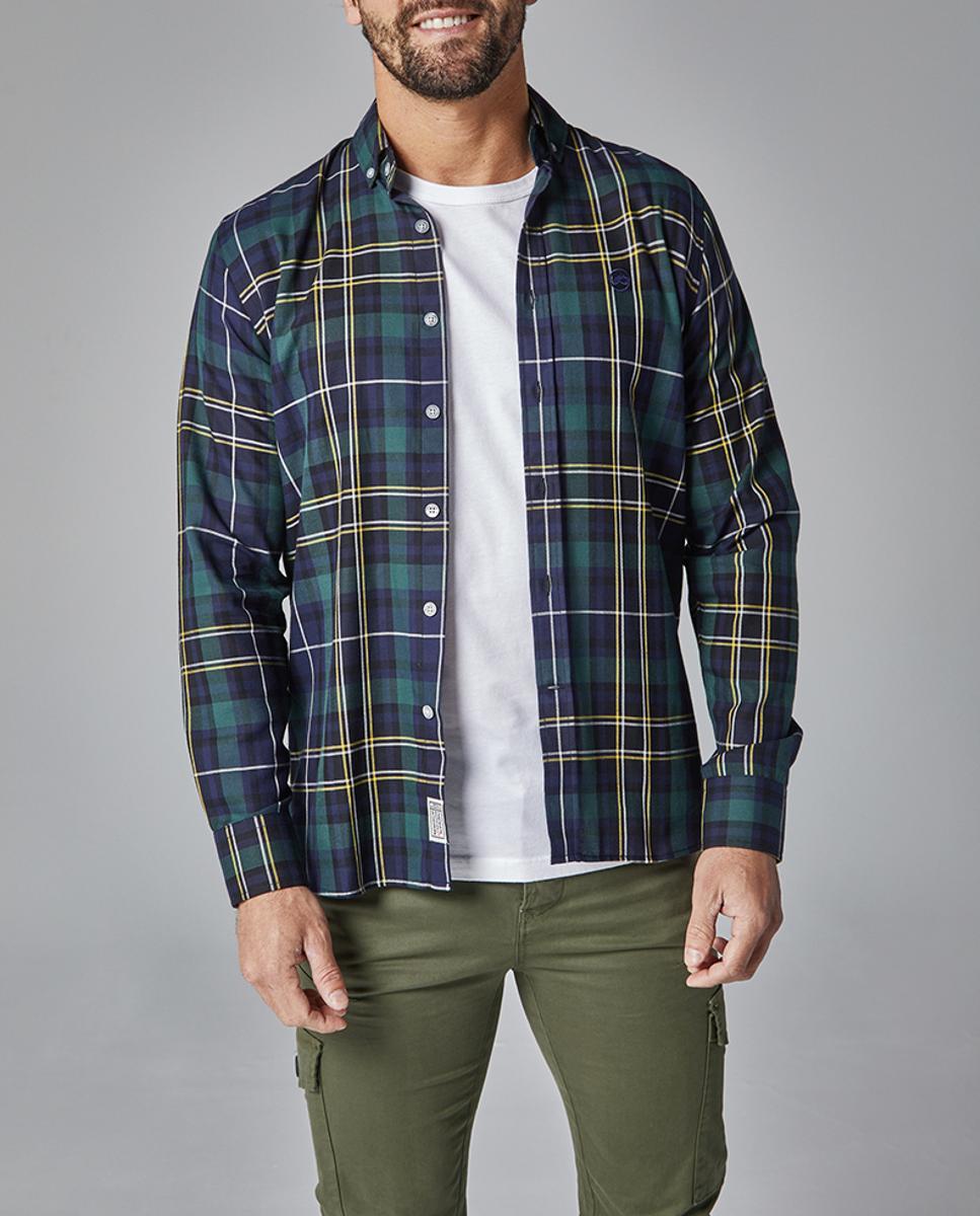 Imagen 0 de Camisa de hombre de cuadros corte slim