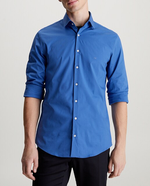 Imagen 0 de Camisa de popelín de manga larga de hombre