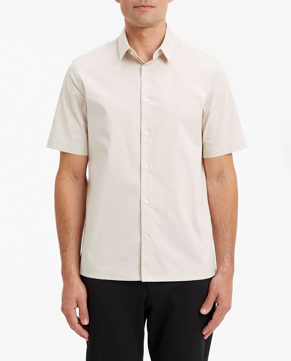 Imagen 0 de Camisa de popelín de manga corta de hombre