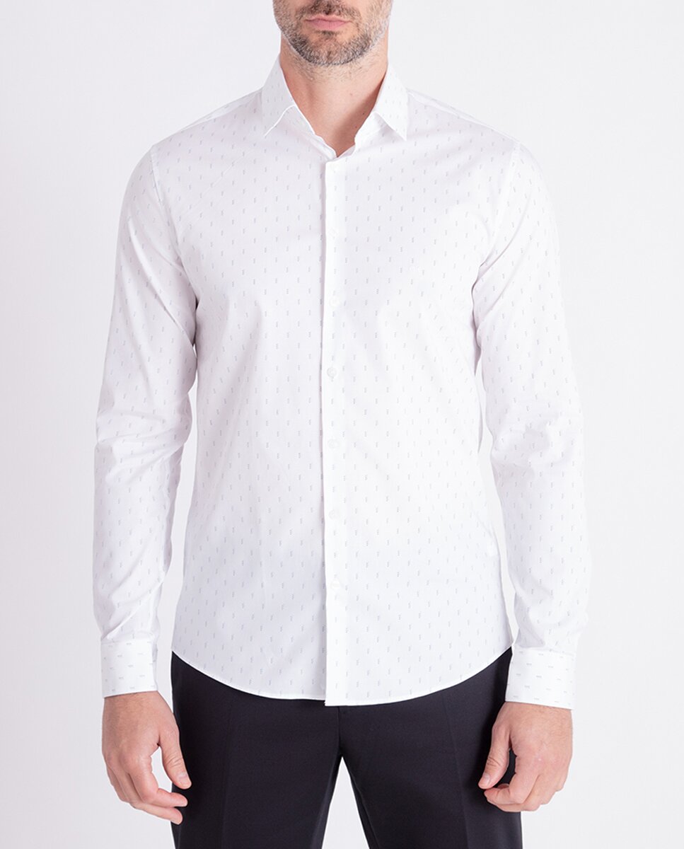 Imagen 0 de Camisa de vestir slim con estampado de hojas de hombre