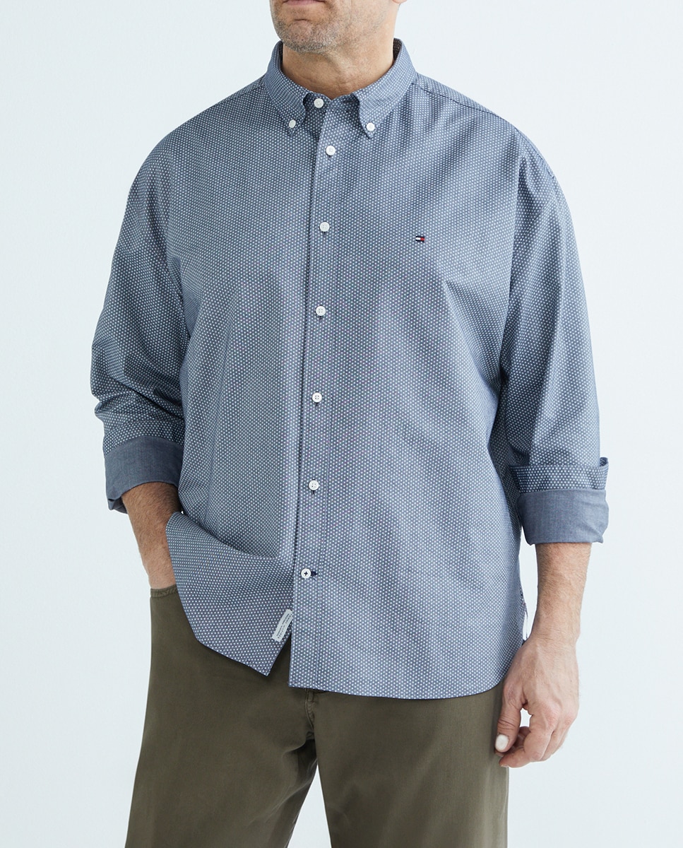 Imagen 0 de Camisa estampada de corte regular de hombre tallas grandes