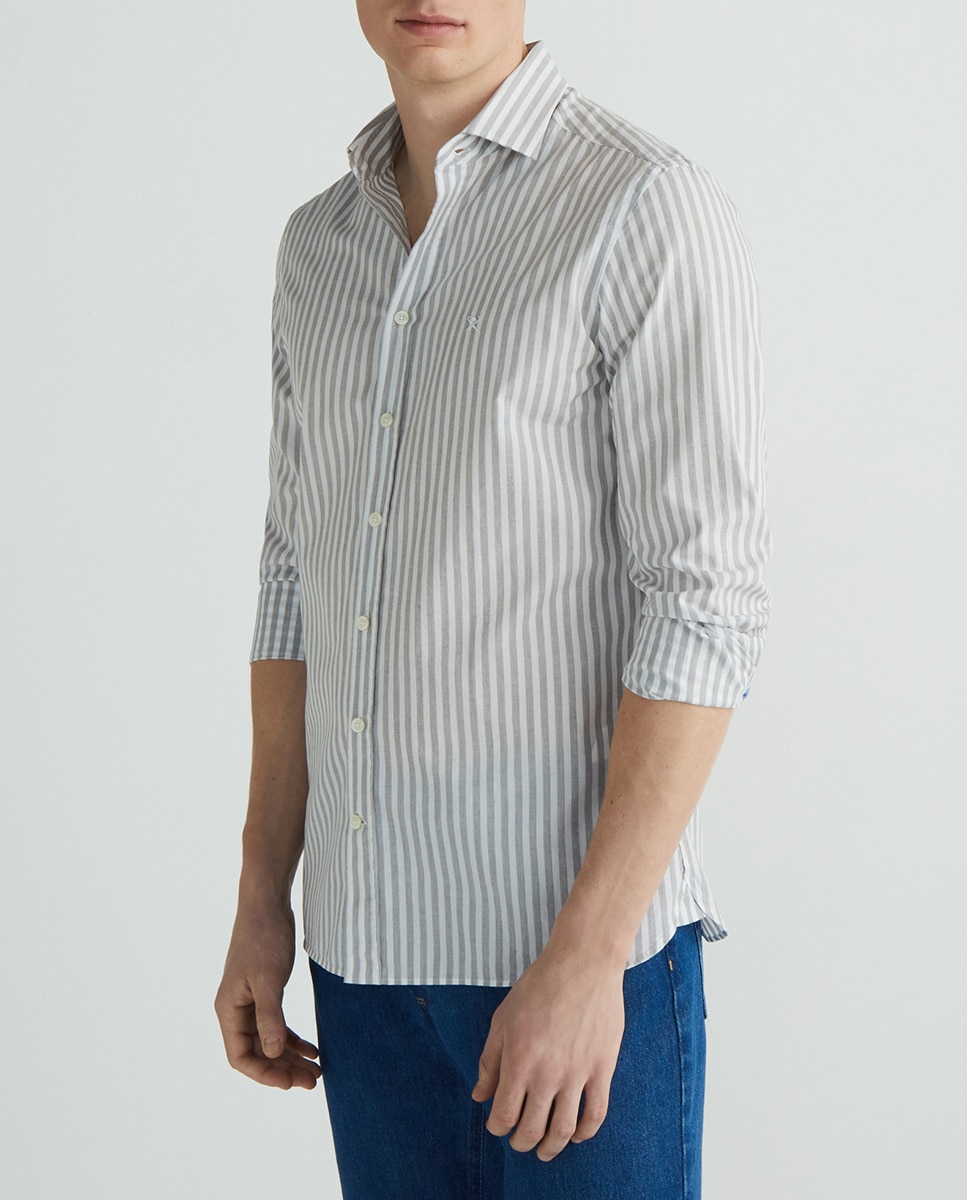 Imagen 0 de Camisa de hombre a rayas slim fit