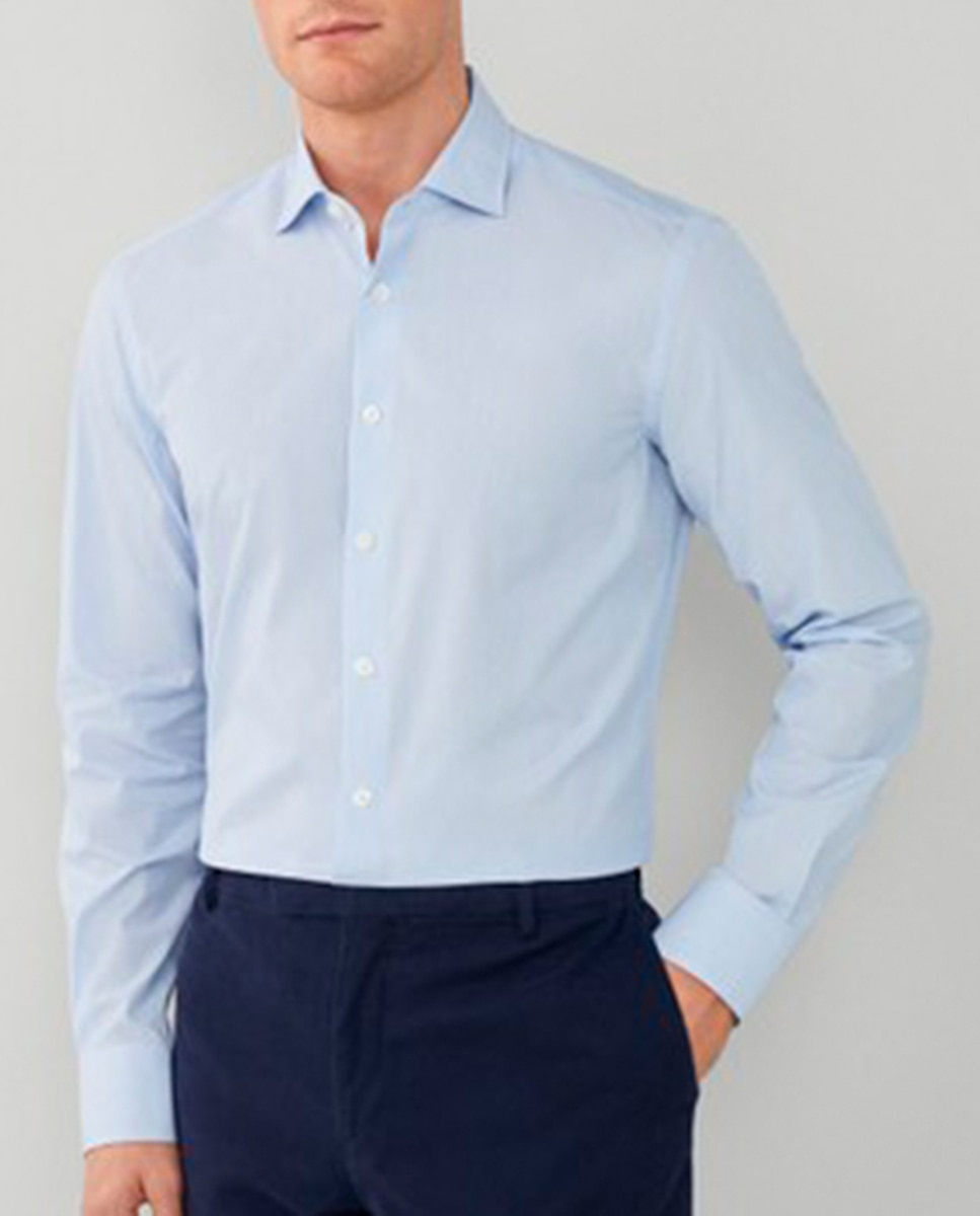 Imagen 0 de Camisa de hombre classic fit micro raya tallas grandes