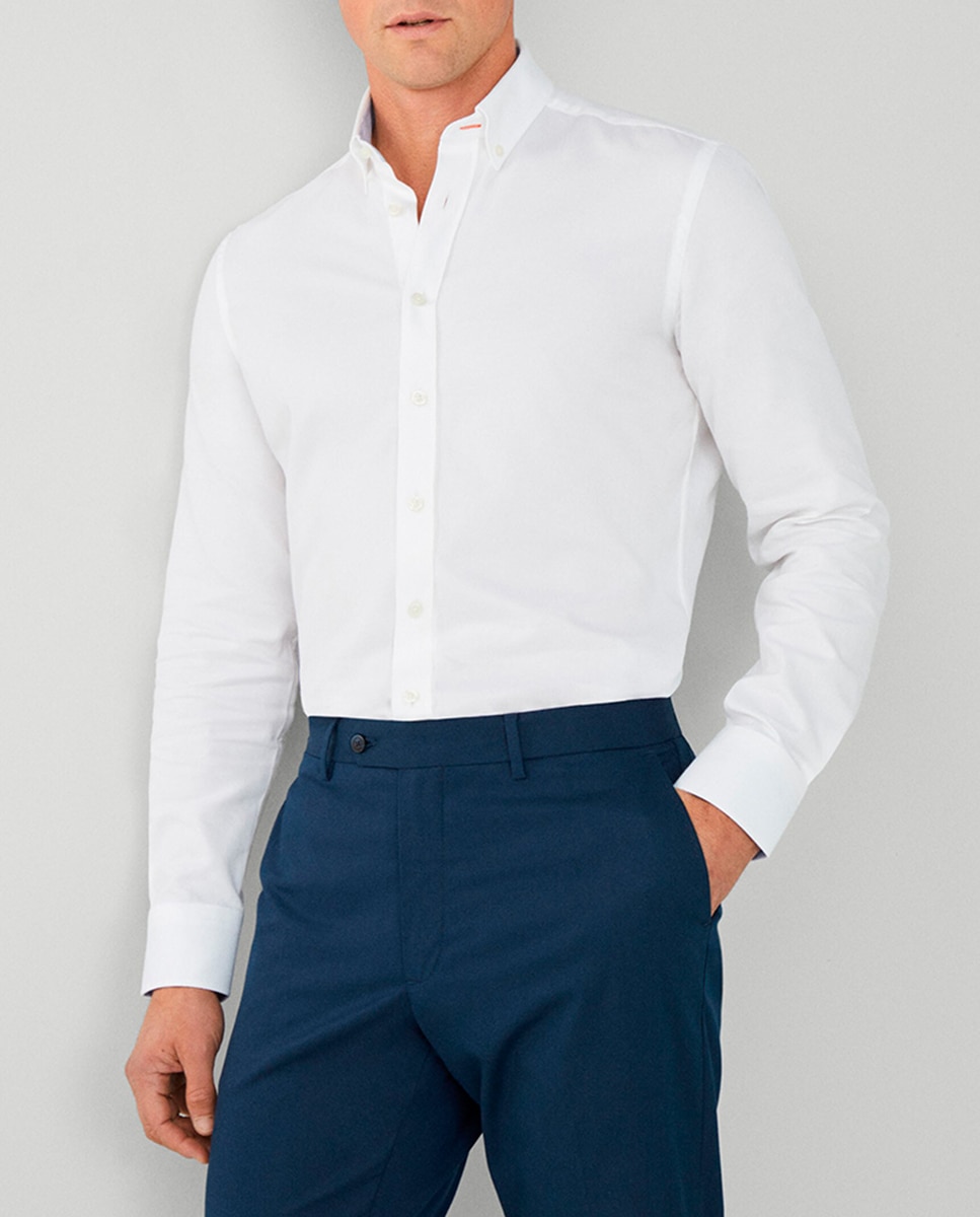 Imagen 0 de Camisa de hombre classic fit texturizada con contraste en interior tallas grandes
