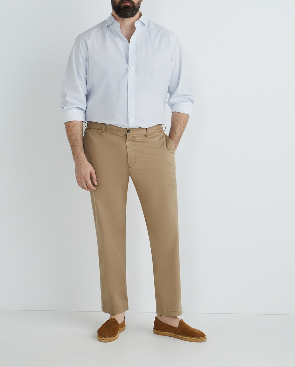 Imagen 0 de Camisa de hombre classic fit micro estampado tallas grandes