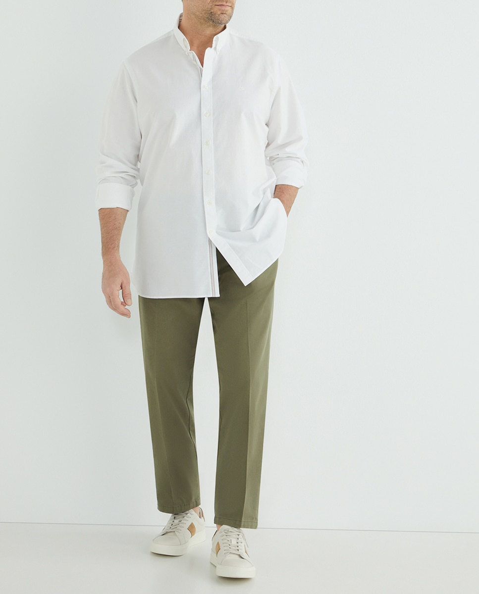 Imagen 0 de Camisa oxford de hombre classic fit contraste interior tallas grandes