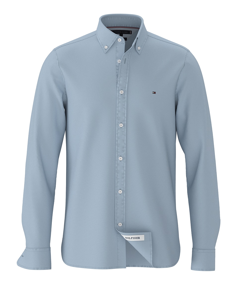Imagen 0 de Camisa de manga larga con bandera bordada de Tommy Hilfiger