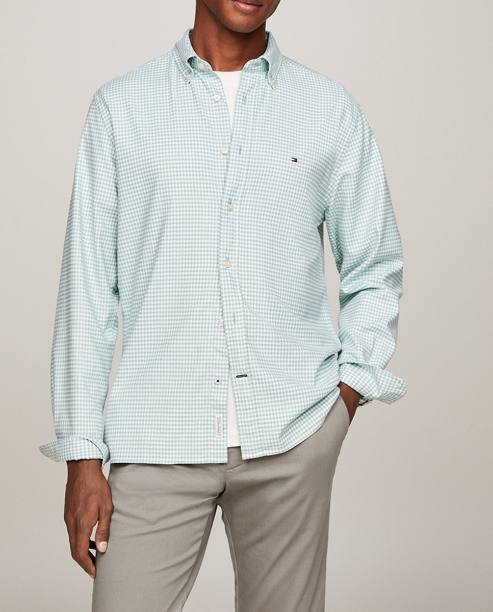 Imagen 0 de Camisa oxford con print de cuadros gingham