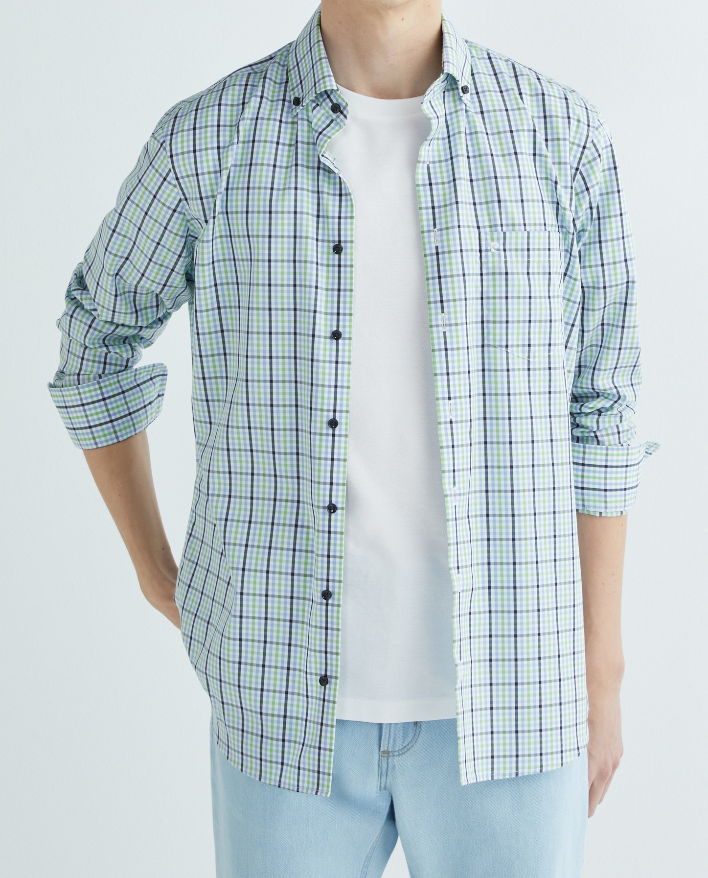 Camisa city m/l popelín cuadros de hombre — oferta en Primeriti