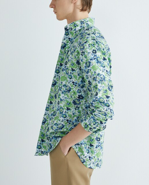 Imagen 0 de Camisa m/l sin bolsillo cuello kent flores de hombre